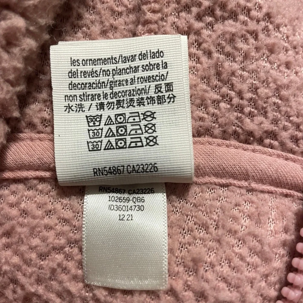 PINK VICTORIA'S SECRET Sherpa Fleece Half-Zip Hoodie Colorblock Pink XS Cozy - Picture 11 of 13